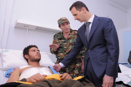 Assad wounded soldier